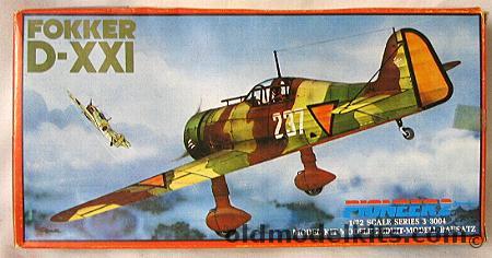 Pioneer 2 1/72 TWO Fokker D-XXI - Dutch or Finnish Air Forces / Wheels or Skis, 3004 plastic model kit